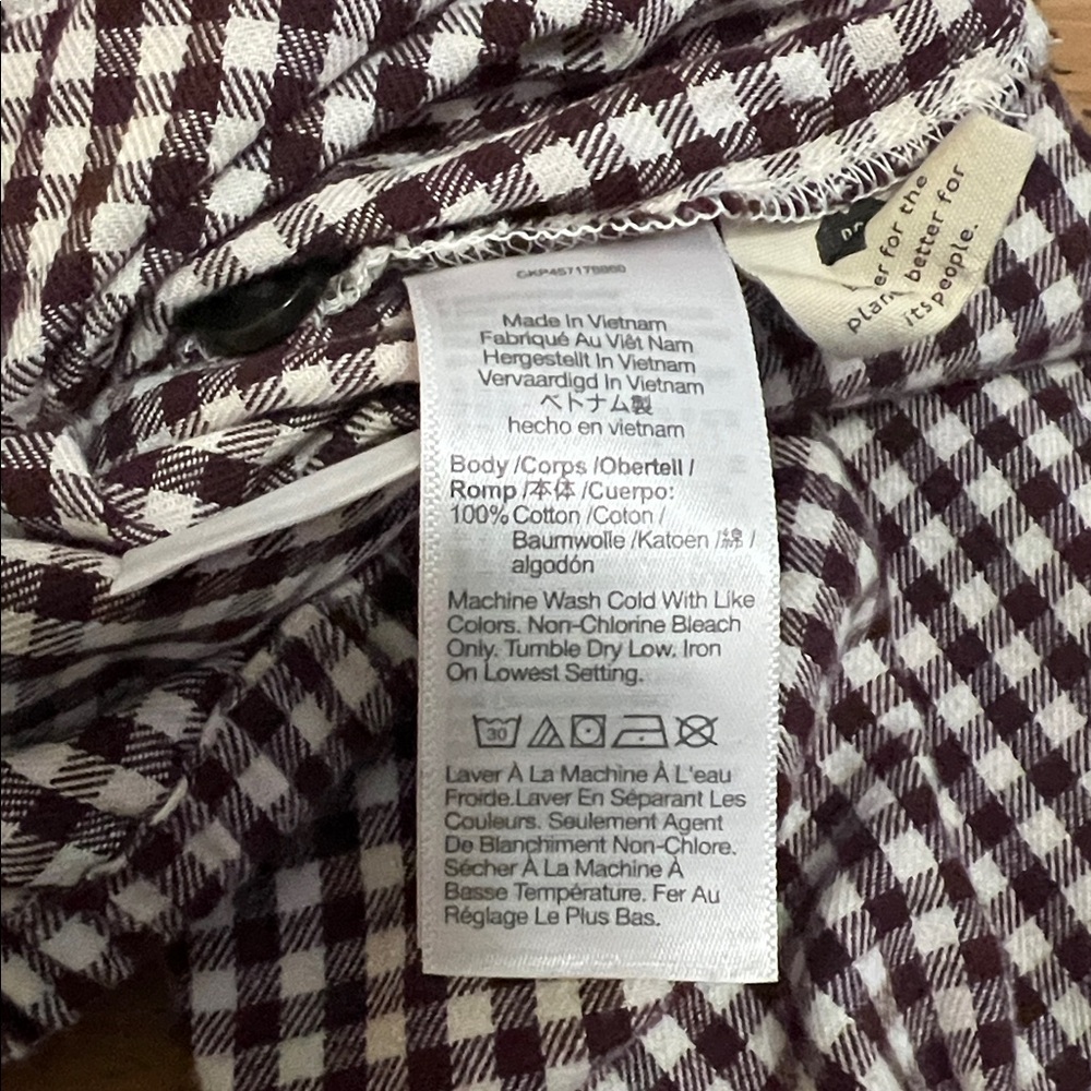 Madewell Plaid Puff Sleeve button down top size M - Picture 10 of 15